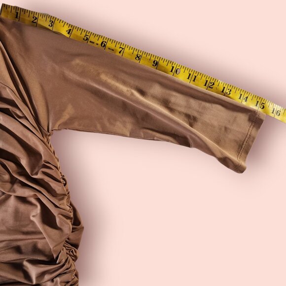 VTG y2k cha cha vente coquette goddess romantic off the shoulder Bardot top sz M - Picture 5 of 7